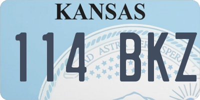KS license plate 114BKZ