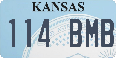 KS license plate 114BMB