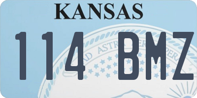 KS license plate 114BMZ