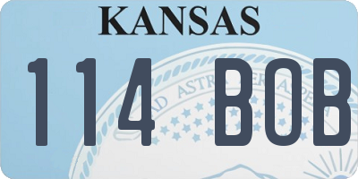 KS license plate 114BOB