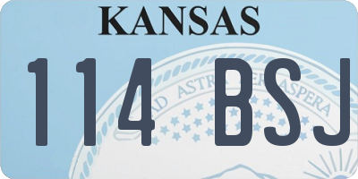 KS license plate 114BSJ