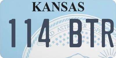 KS license plate 114BTR