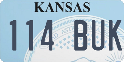 KS license plate 114BUK