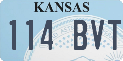 KS license plate 114BVT
