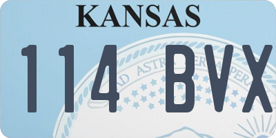 KS license plate 114BVX