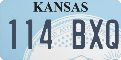 KS license plate 114BXQ