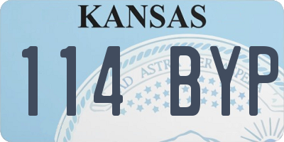KS license plate 114BYP