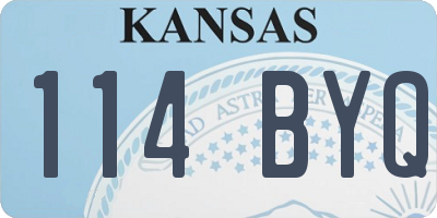KS license plate 114BYQ