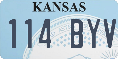 KS license plate 114BYV