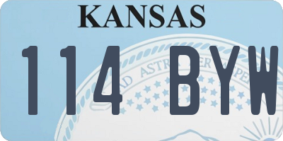 KS license plate 114BYW