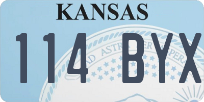 KS license plate 114BYX