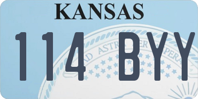 KS license plate 114BYY
