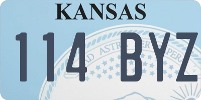 KS license plate 114BYZ