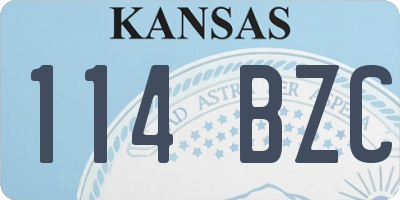 KS license plate 114BZC