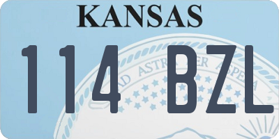 KS license plate 114BZL
