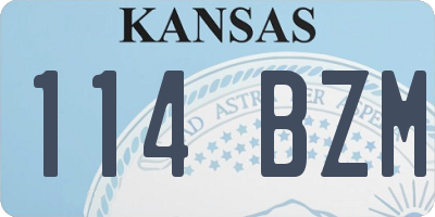 KS license plate 114BZM
