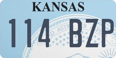 KS license plate 114BZP