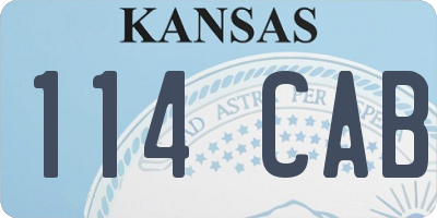 KS license plate 114CAB