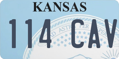 KS license plate 114CAV