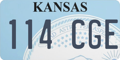 KS license plate 114CGE