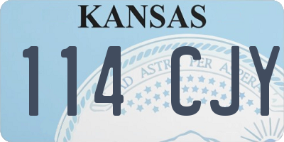 KS license plate 114CJY