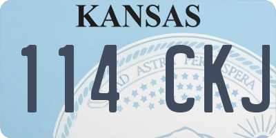 KS license plate 114CKJ