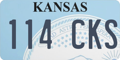 KS license plate 114CKS