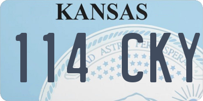 KS license plate 114CKY