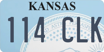 KS license plate 114CLK