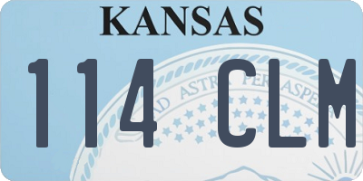 KS license plate 114CLM