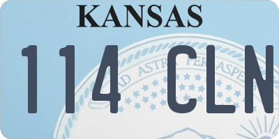 KS license plate 114CLN