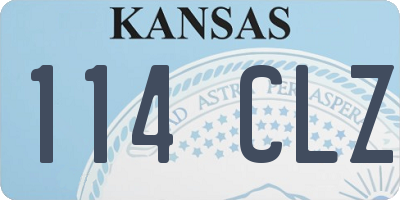 KS license plate 114CLZ