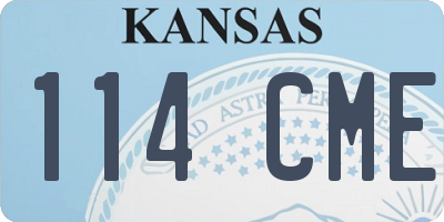 KS license plate 114CME