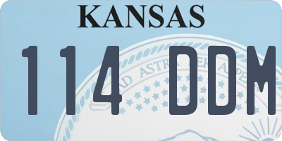 KS license plate 114DDM