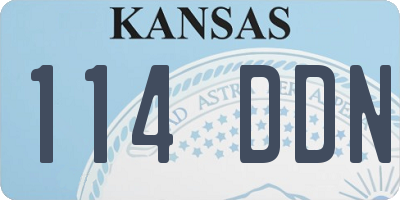 KS license plate 114DDN