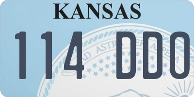 KS license plate 114DDO