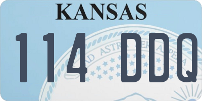 KS license plate 114DDQ