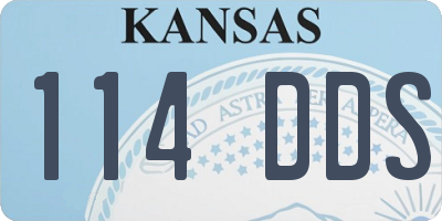 KS license plate 114DDS