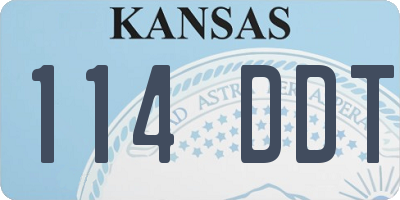 KS license plate 114DDT