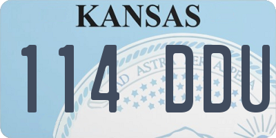 KS license plate 114DDU