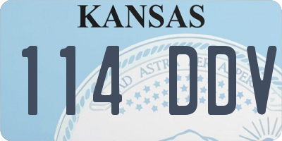 KS license plate 114DDV