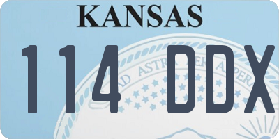 KS license plate 114DDX