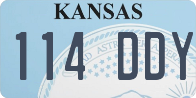 KS license plate 114DDY