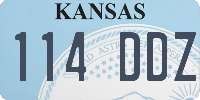 KS license plate 114DDZ