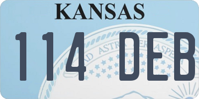 KS license plate 114DEB