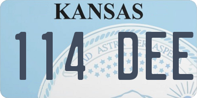 KS license plate 114DEE