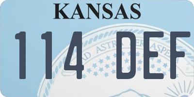 KS license plate 114DEF
