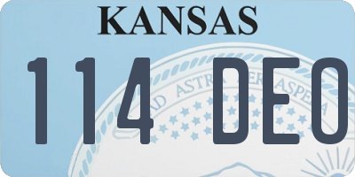 KS license plate 114DEO