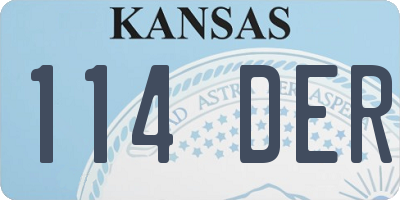 KS license plate 114DER