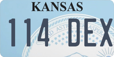 KS license plate 114DEX